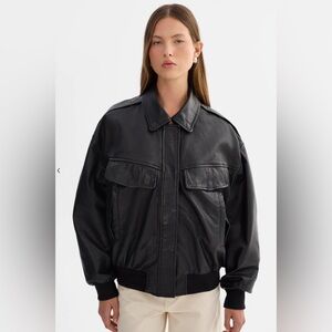 Lamarque Trevanna Leather Bomber Jacket